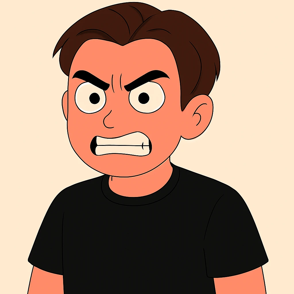Change the color of the shirt to a uniform black color, keep everything else unchanged. emoji