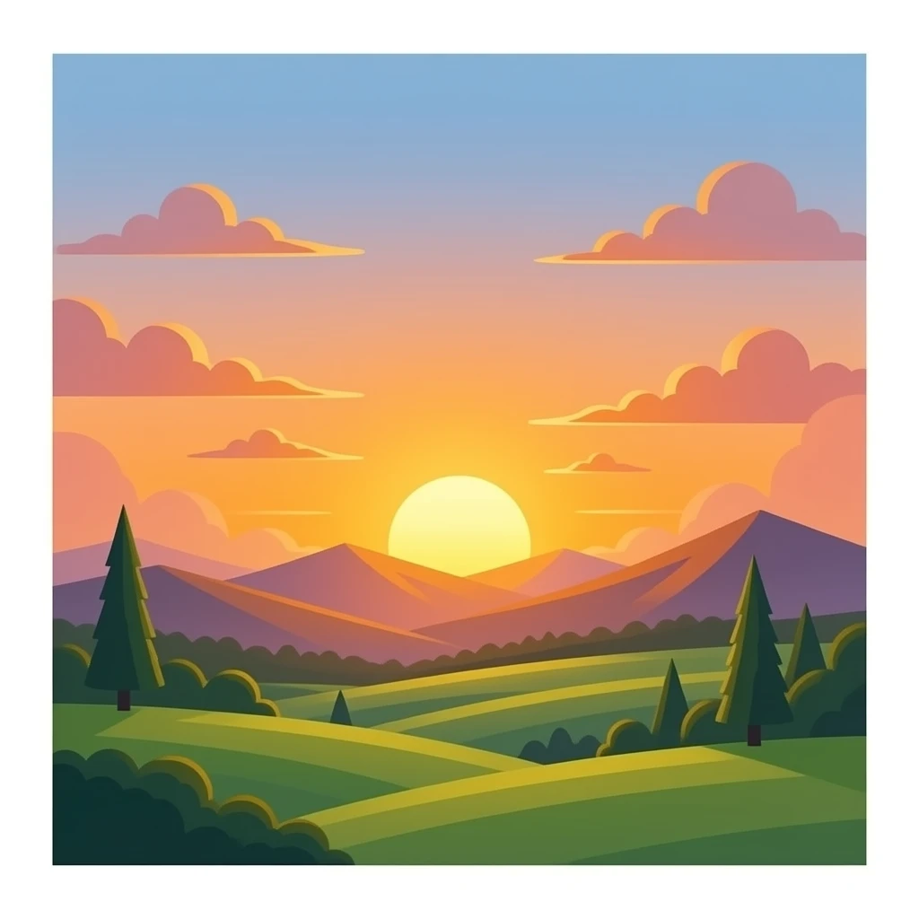 Sunset realistic emoji