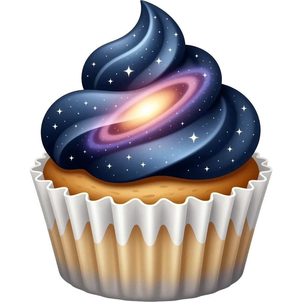 galaxy cupcake emoji