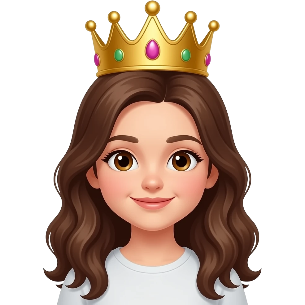 Happy birthday bestie  brown  hair girl brown hair and the girl have a crown for birthday and the girl there gonna have nothing and they have girl who dont have somthing emoji
