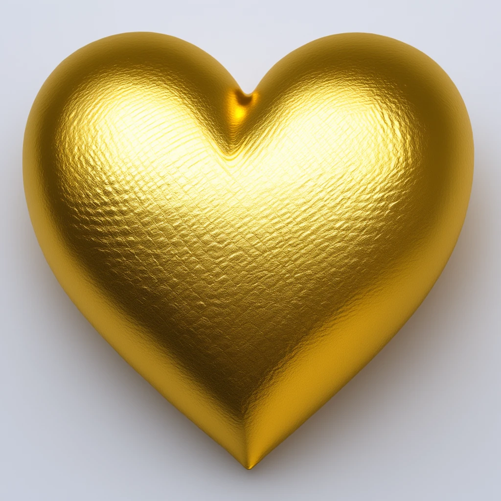 heart with a gold foil texture emoji