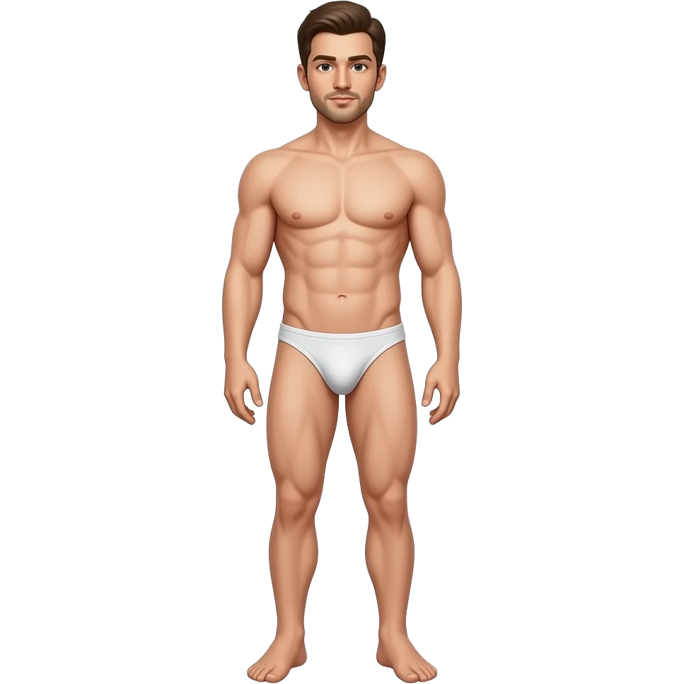 Голый мужчина в полный рост emoji