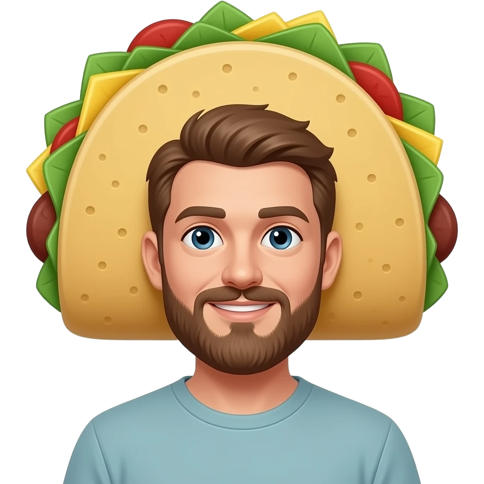 man with a taco costume emoji