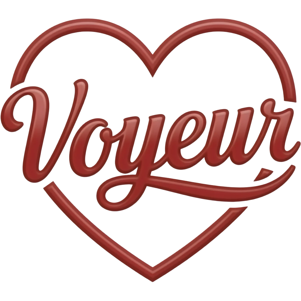 make a naughty sexual and seductive that just says the word "Voyeur" emoji