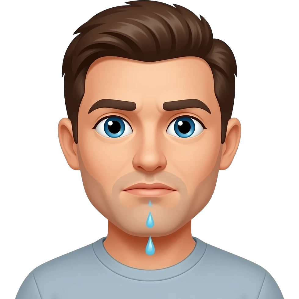 A guy getting spat on emoji