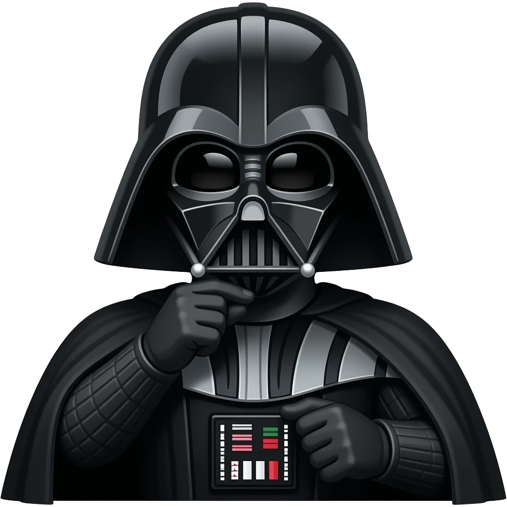 Dath vader dinking humans emoji