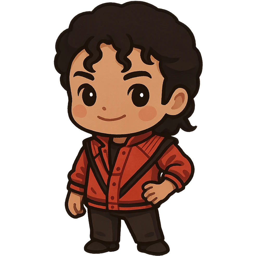 Michael Jackson with his Thriller jacket emoji