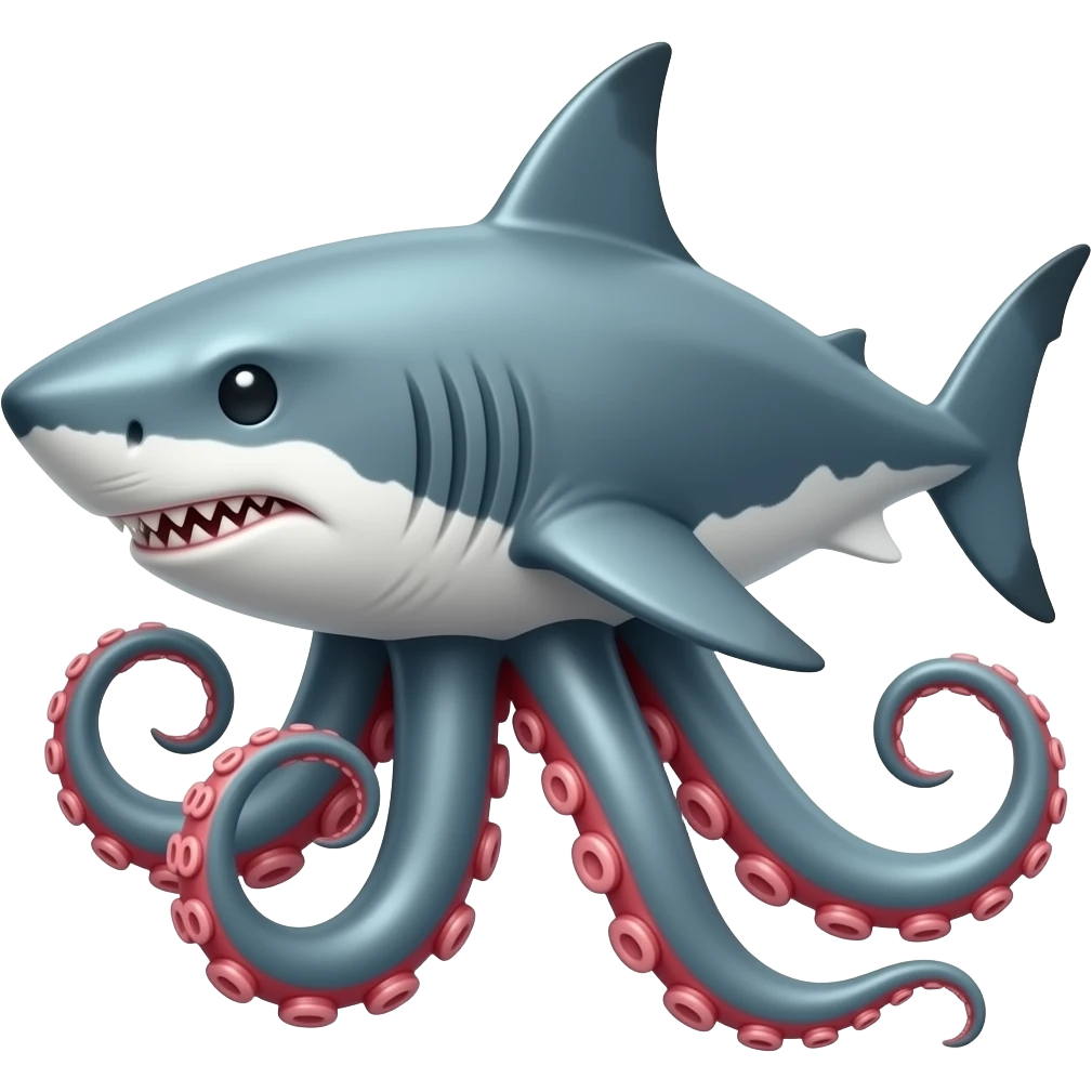 Octopus shark fusion emoji