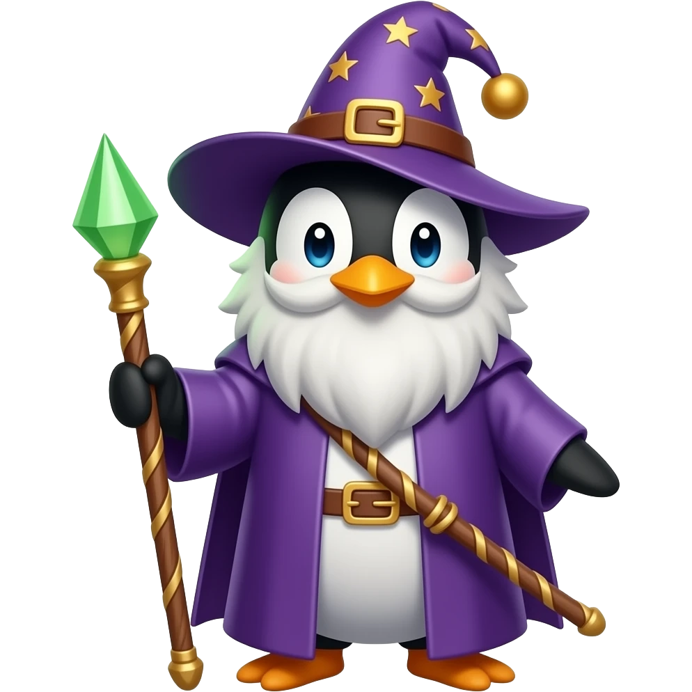 Penguin Wizard emoji
