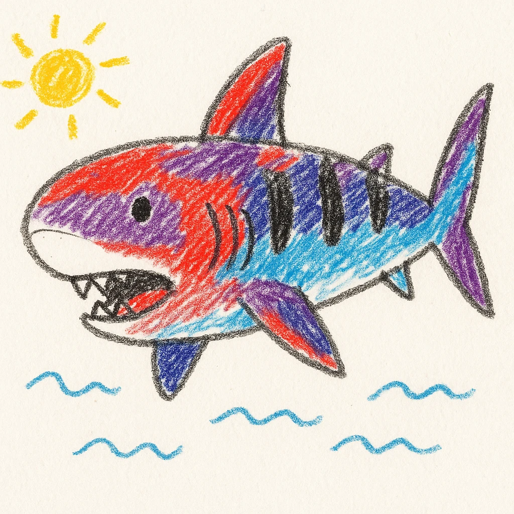 Tiger shark emoji
