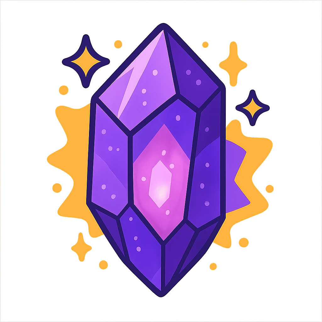 magical purple crystal glowing emoji