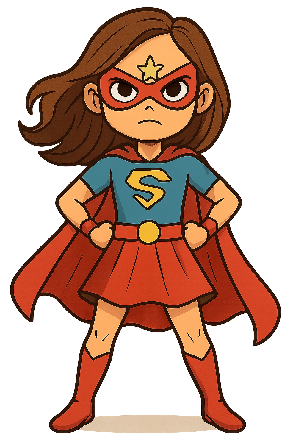 girl power, superhero girl pose emoji
