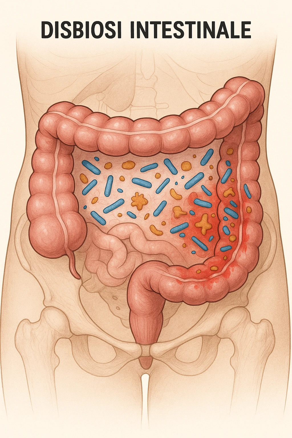 disbiosi intestinale vista anatomicamente emoji