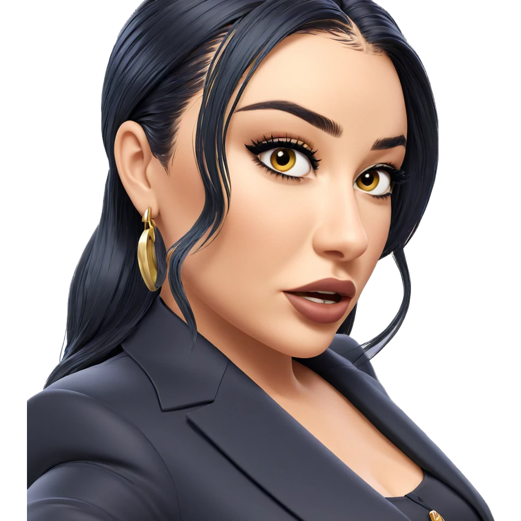 confident girl in formal attire emoji