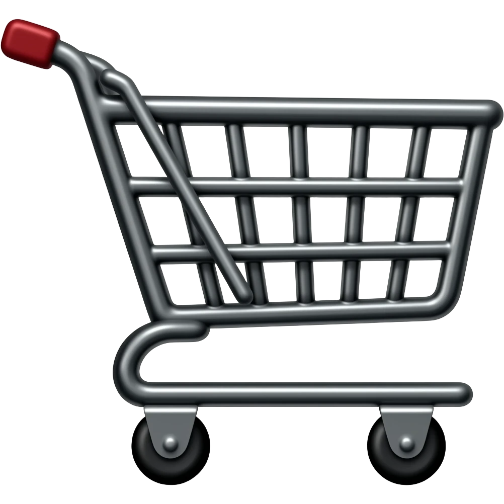 black 2d shopping cart drawing emoji