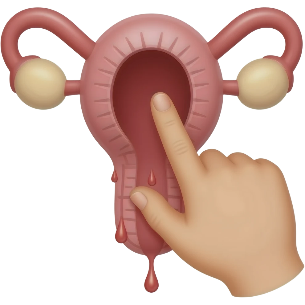 Pussy that is dripping with arousal that has fingers in it emoji