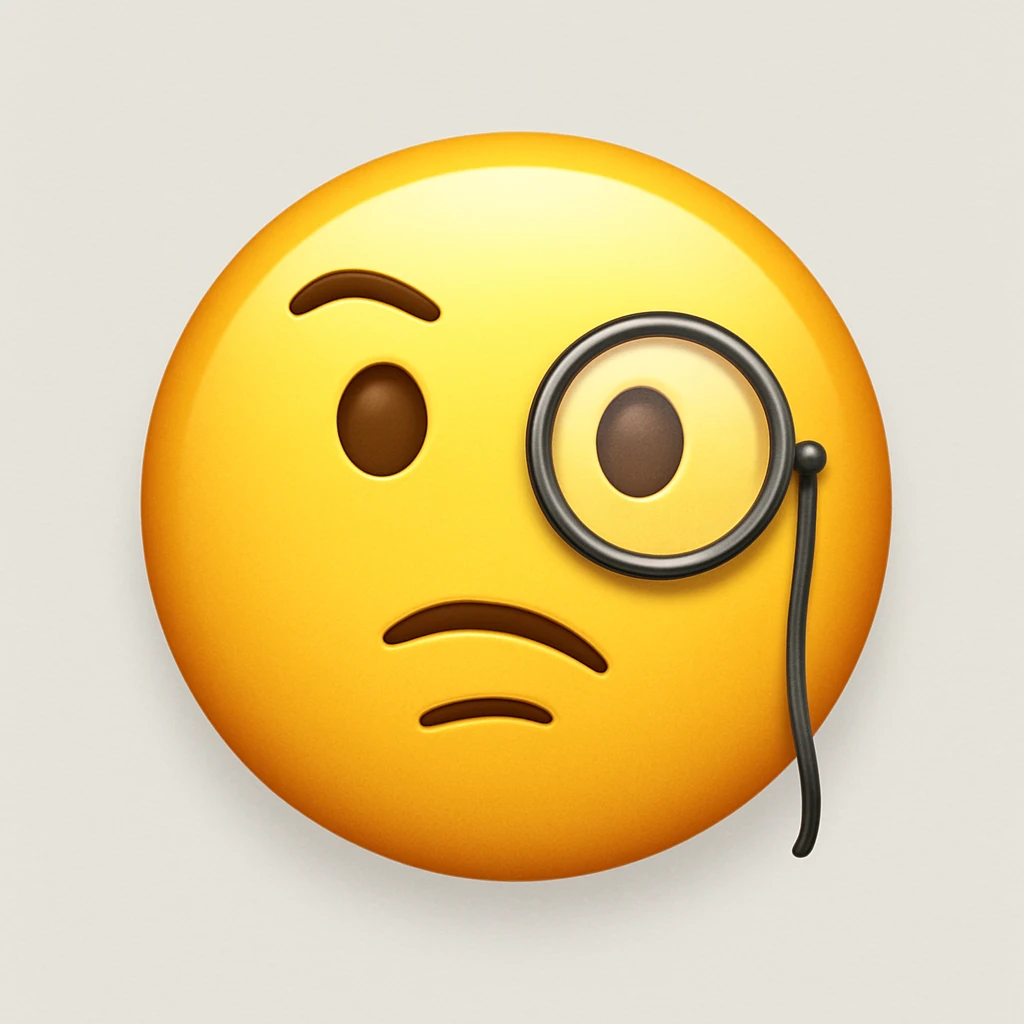 emoji with face with monocle emoji
