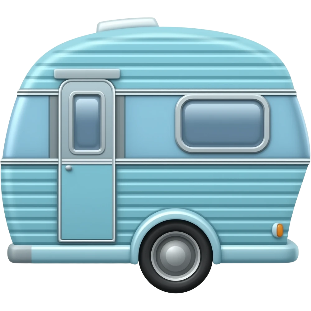Vintage blue caravan emoji