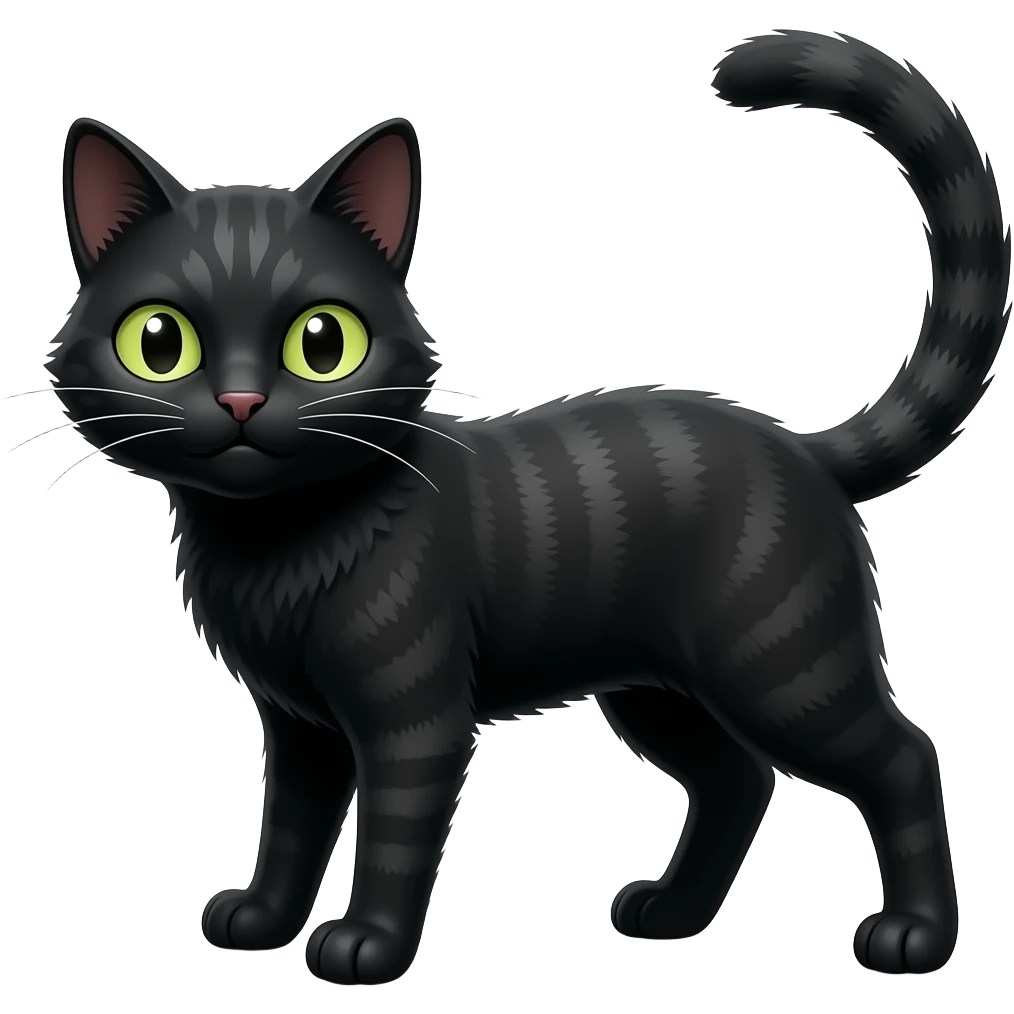 Black cat name larry and is scary emoji