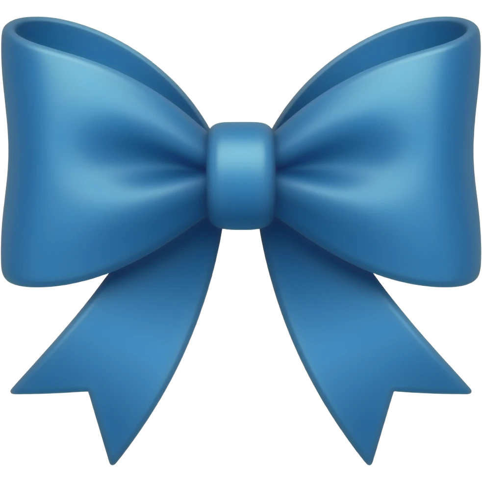 Un moño azul emoji