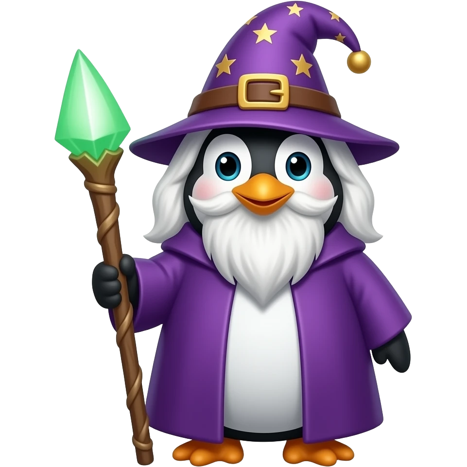 Penguin Wizard emoji