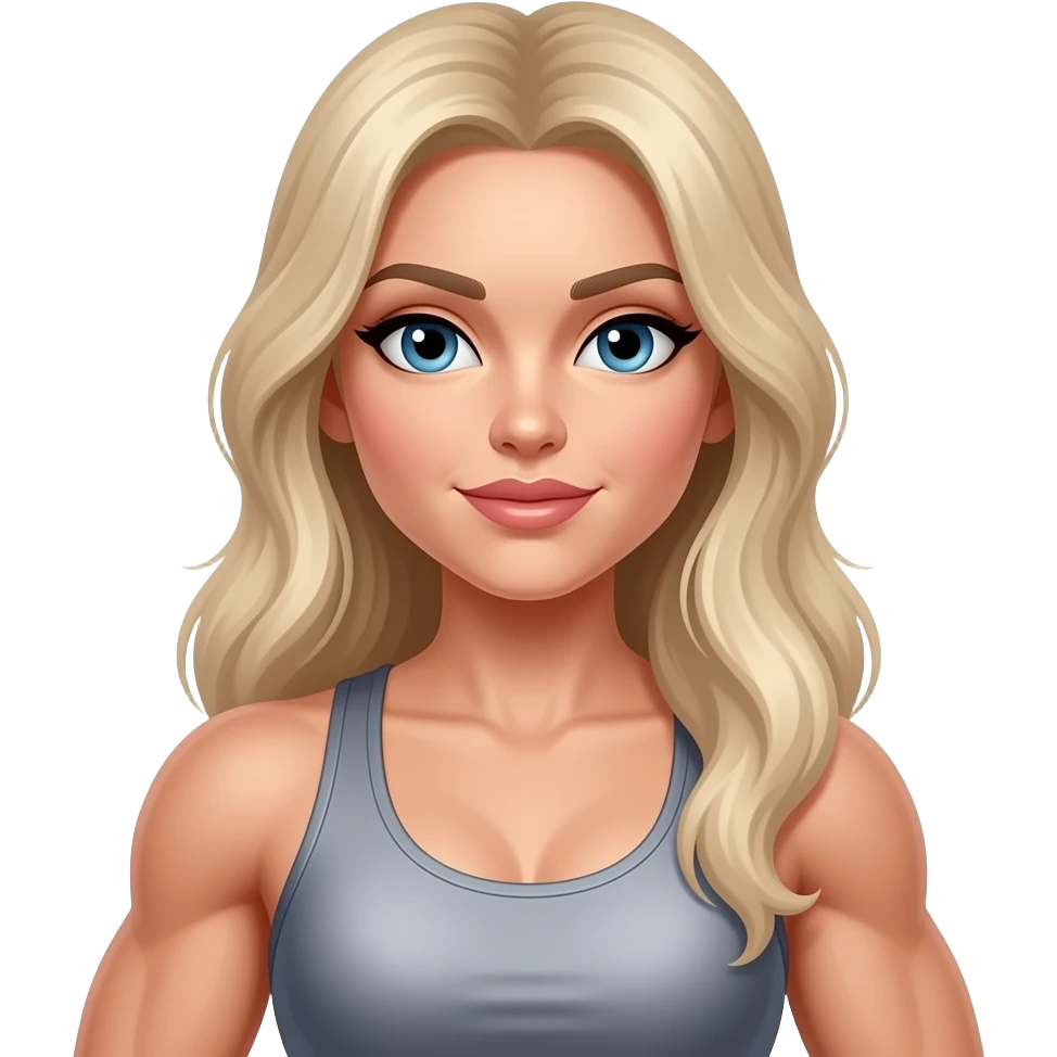 Women bodybuilder girl emoji
