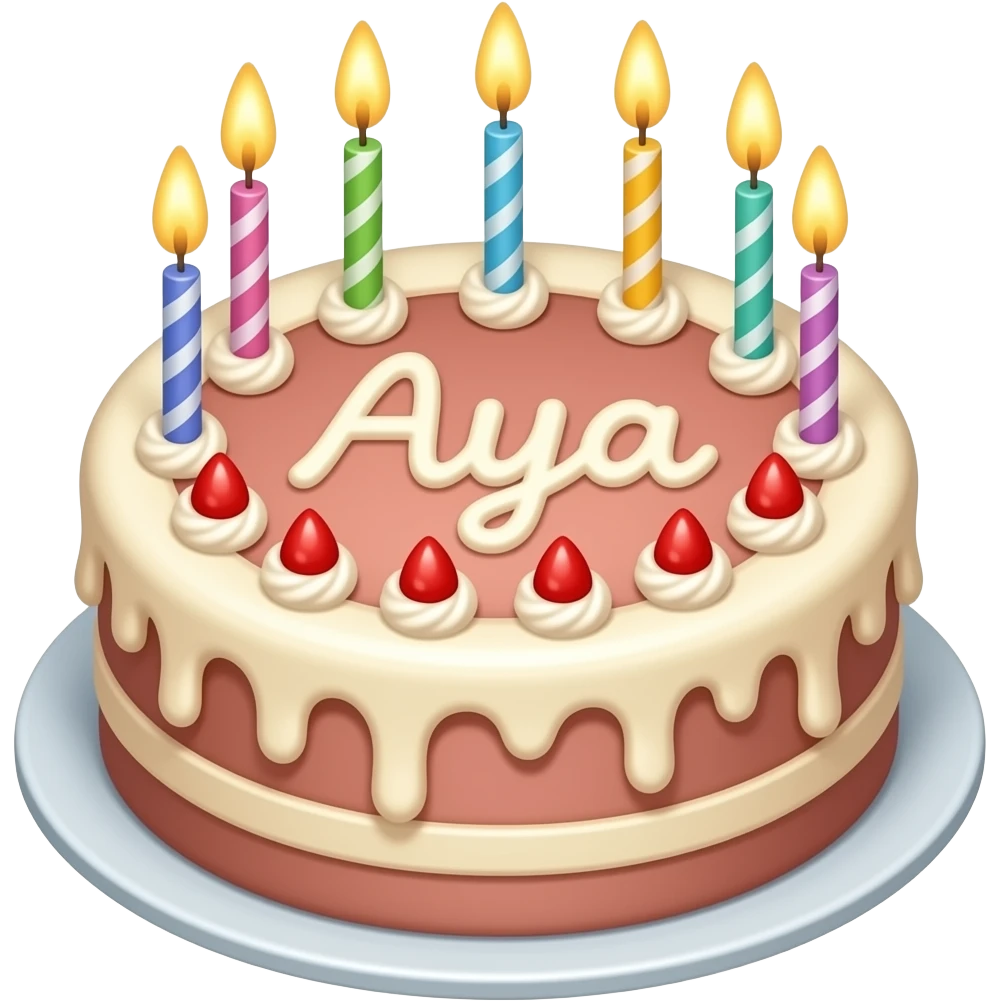 cake name aya on it  for birthday emoji