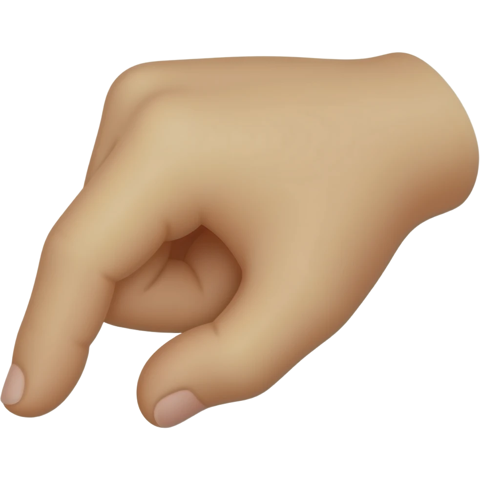 Baş parmak biraz daha üste ve havadaki parmağı indirio nah yapalım emoji