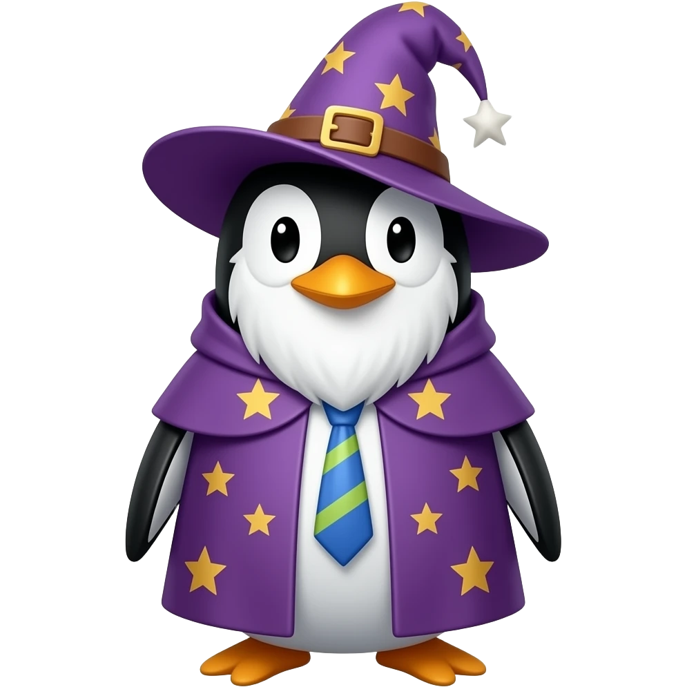 Penguin Wizard emoji