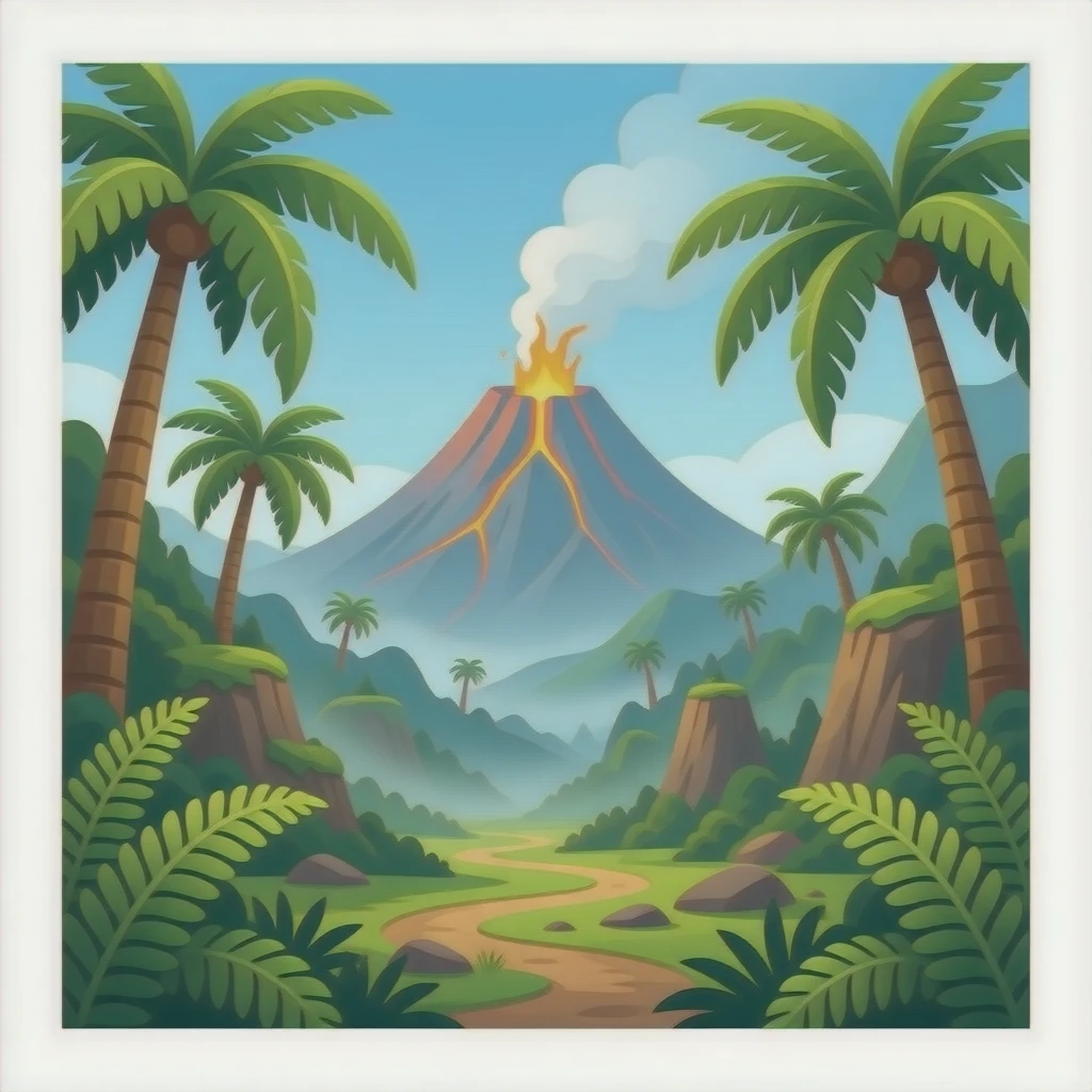 un paisaje jurassico emoji