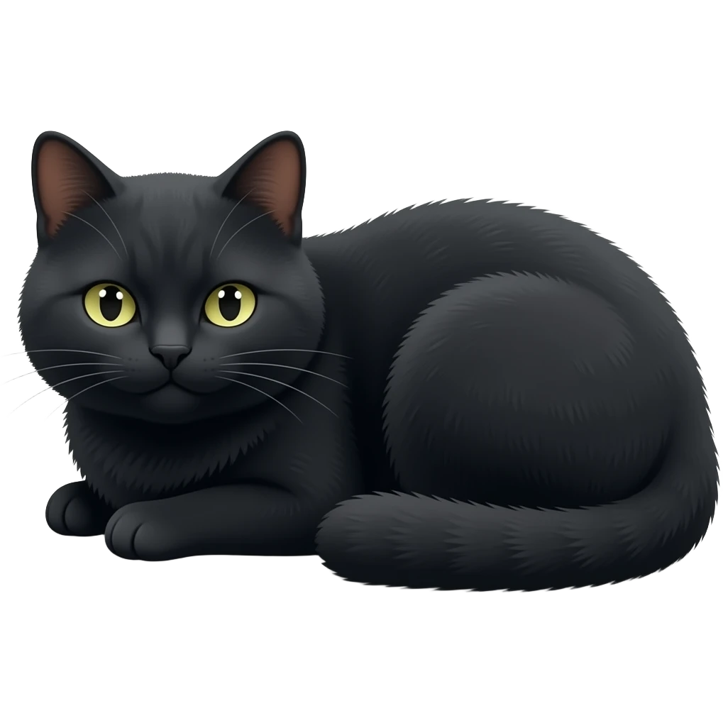 gato durmiendo negro emoji