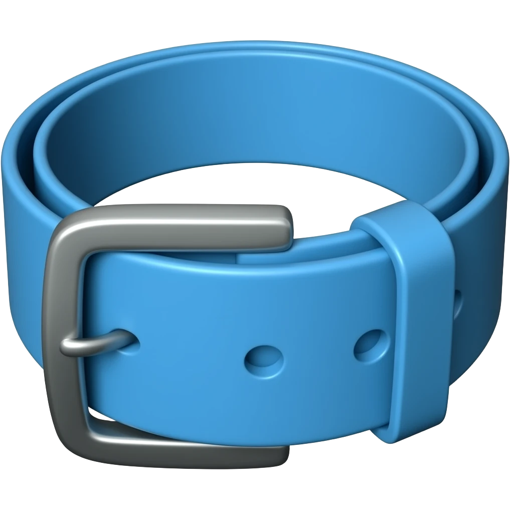 vibrant blue belt with stylish design emoji