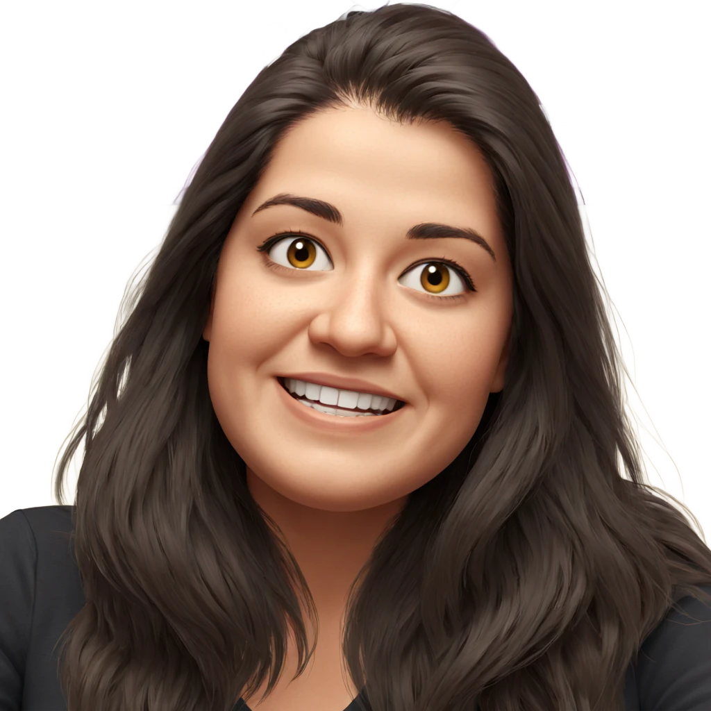 smiling person with long hair emoji