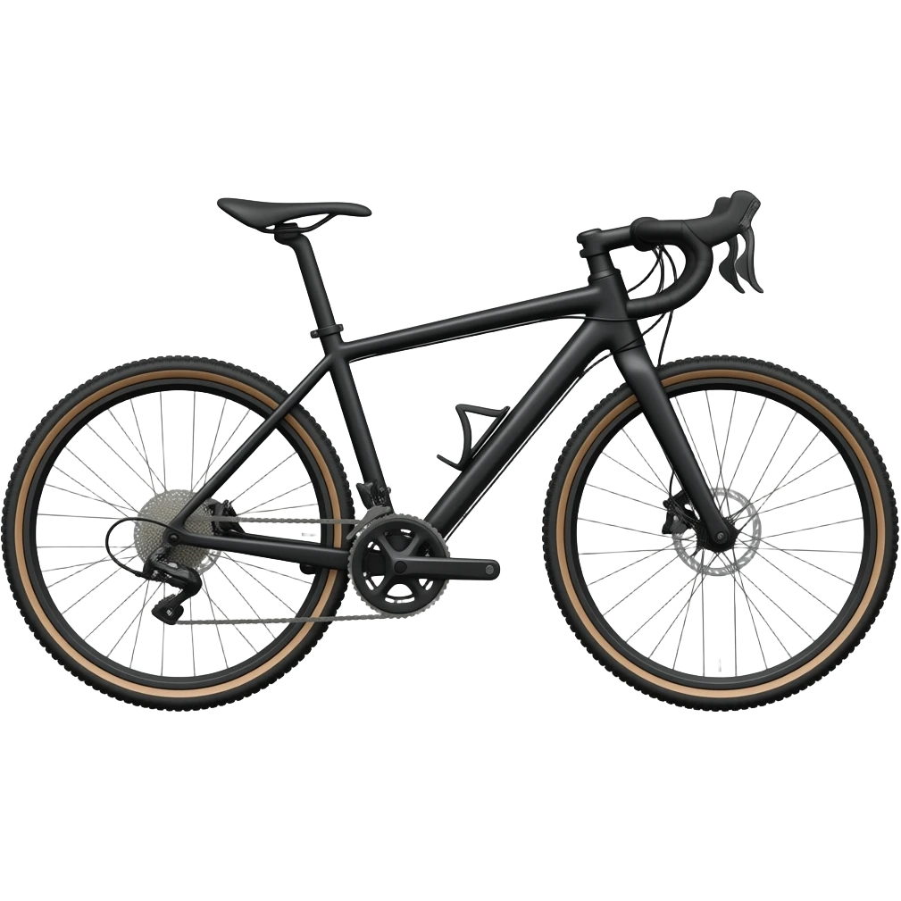 Mountain Bike cartoon black emoji