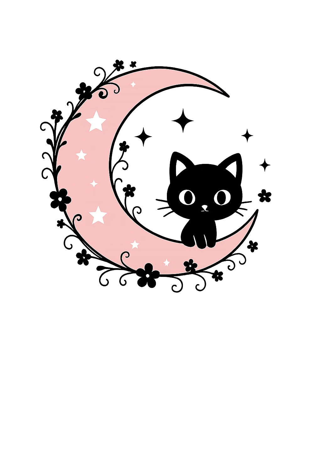 Remove the background from this goth banner, keep it cute, expressive, minimal, in the style of imagen-4-fast (a concise, fast image generation style), with no background. emoji