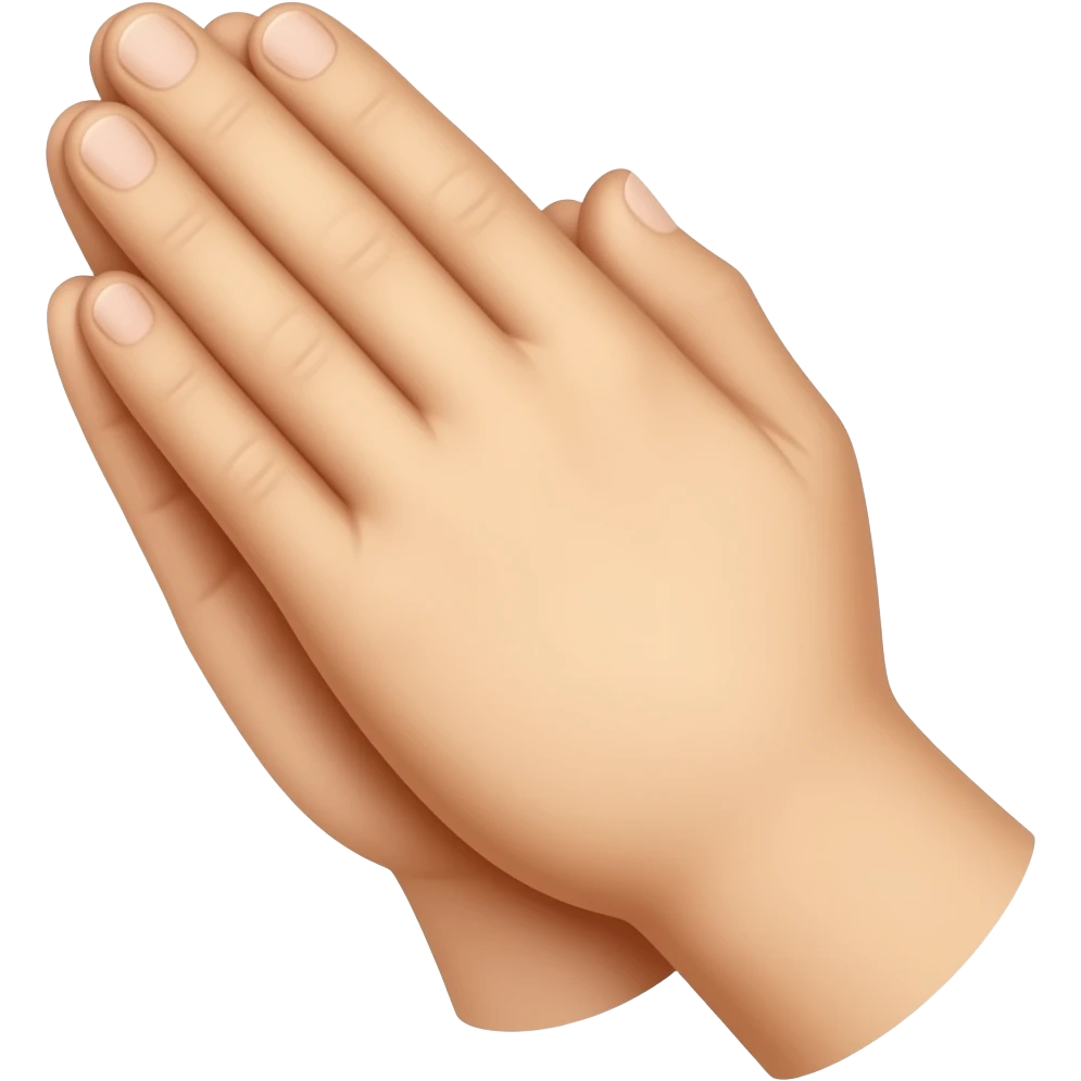крест и руки, сложенные в молитве emoji