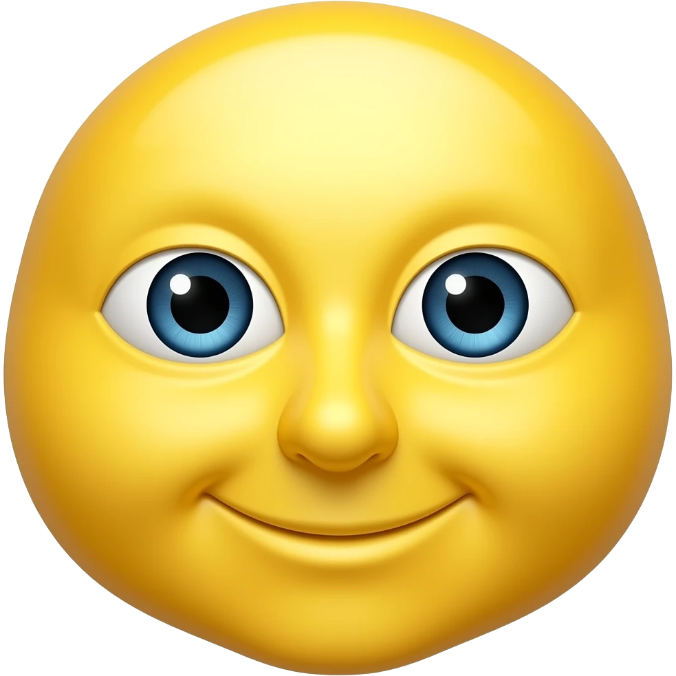 Both eyes looking at the nose tip eyed yellow emoji emoji