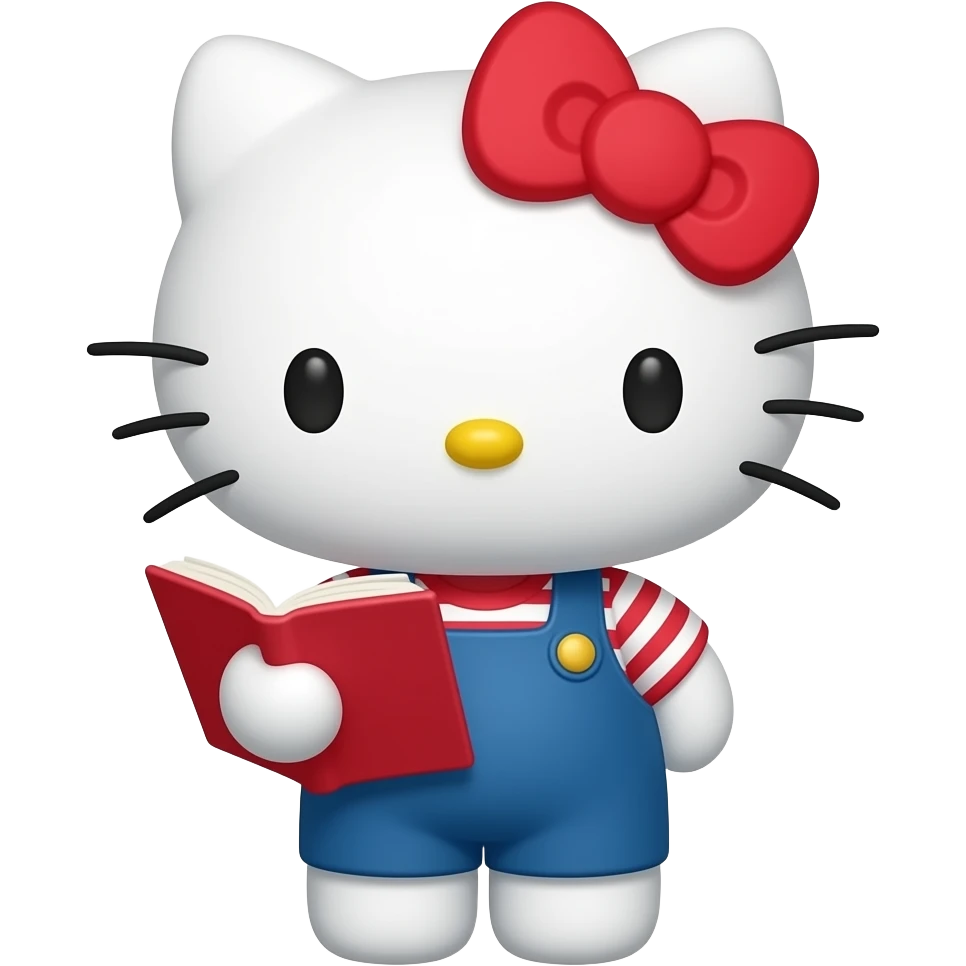 hello kitty studying in Germany emoji