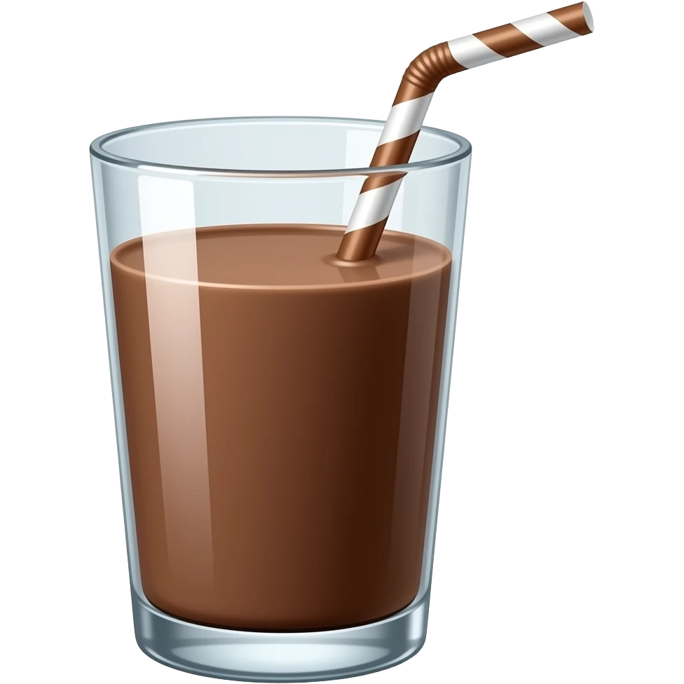 Chocolate milk no straw emoji
