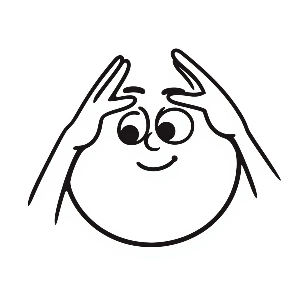 cold face emoji with hands in the shape of an L emoji