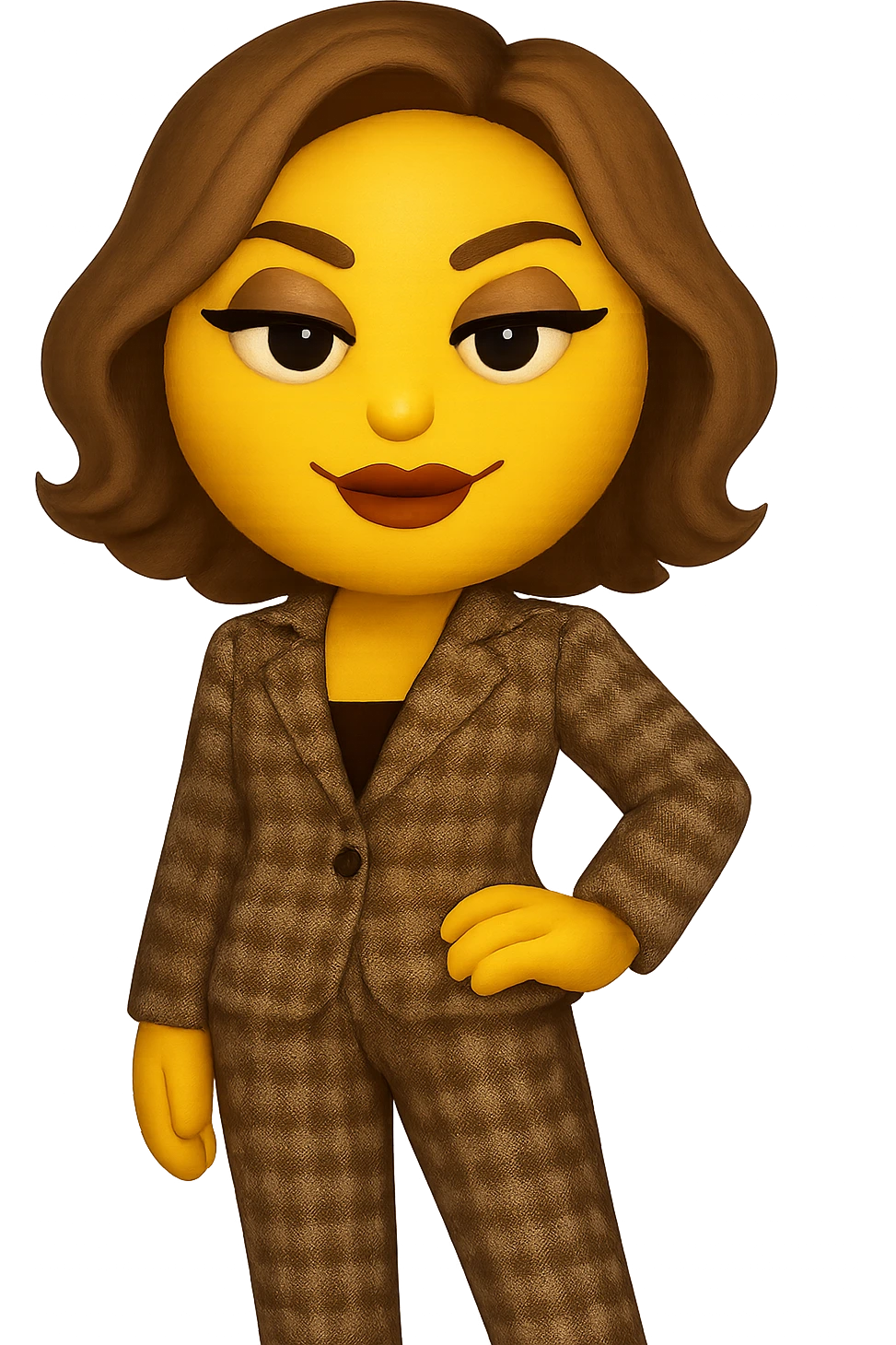 slay emoji, glamorous face, matching set, no background emoji