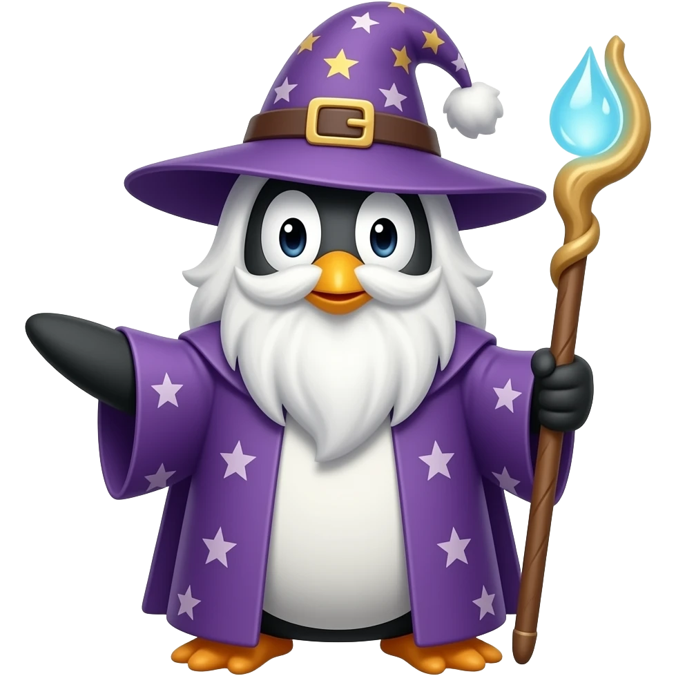 Penguin Wizard emoji
