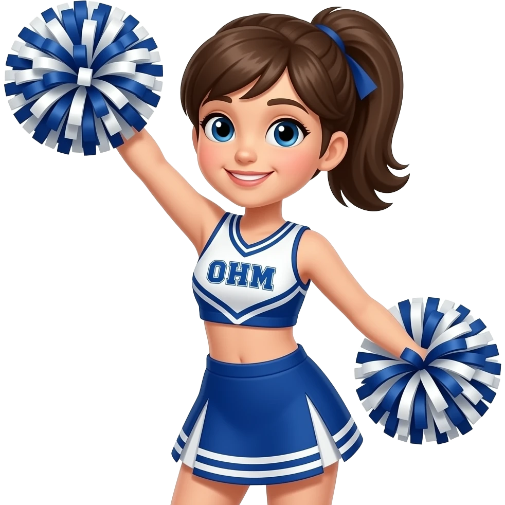 cheer girl half pose emoji