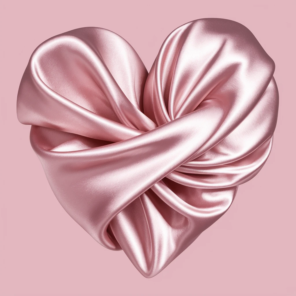 heart with a soft satin texture emoji