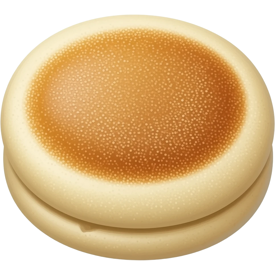 english muffin no cheese or anything just the muffin emoji