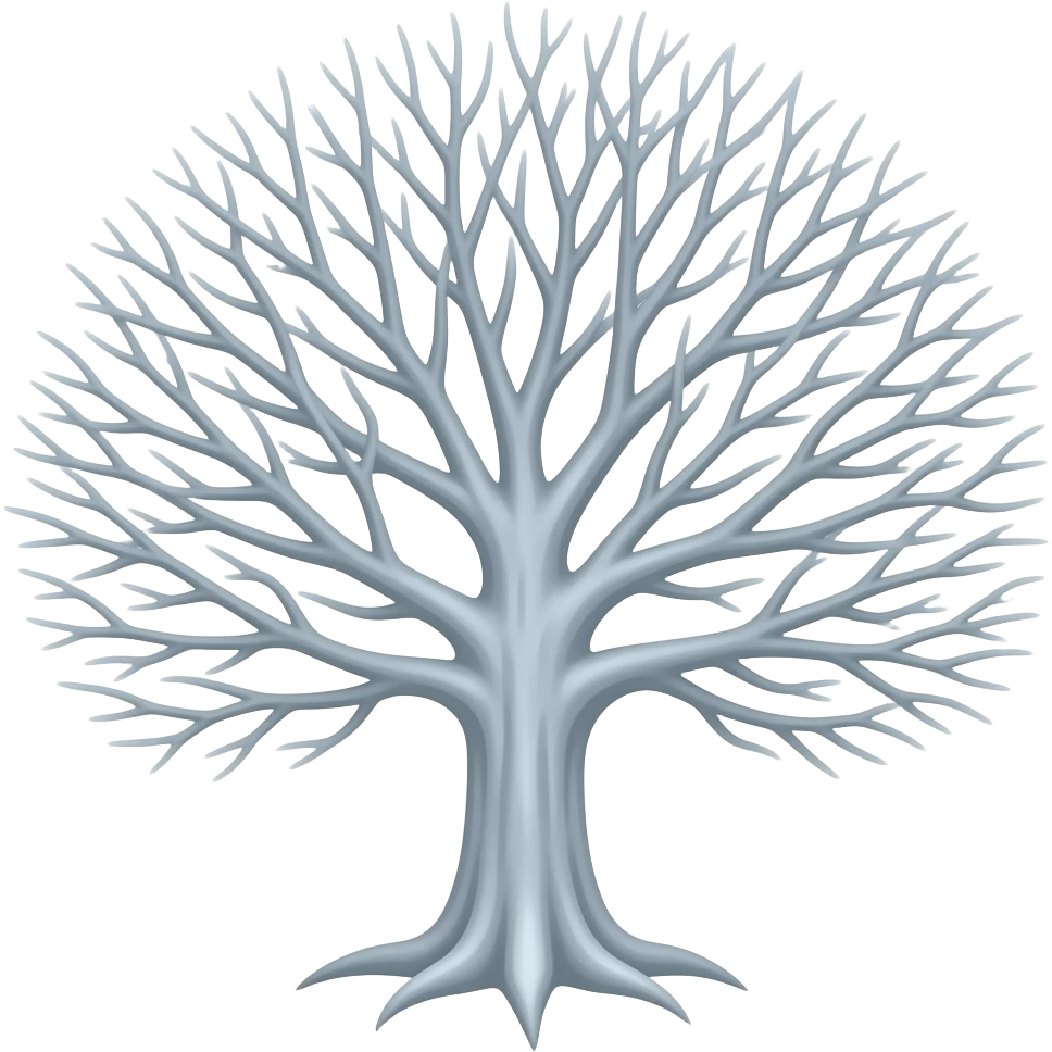 white completely bare haunted tree emoji