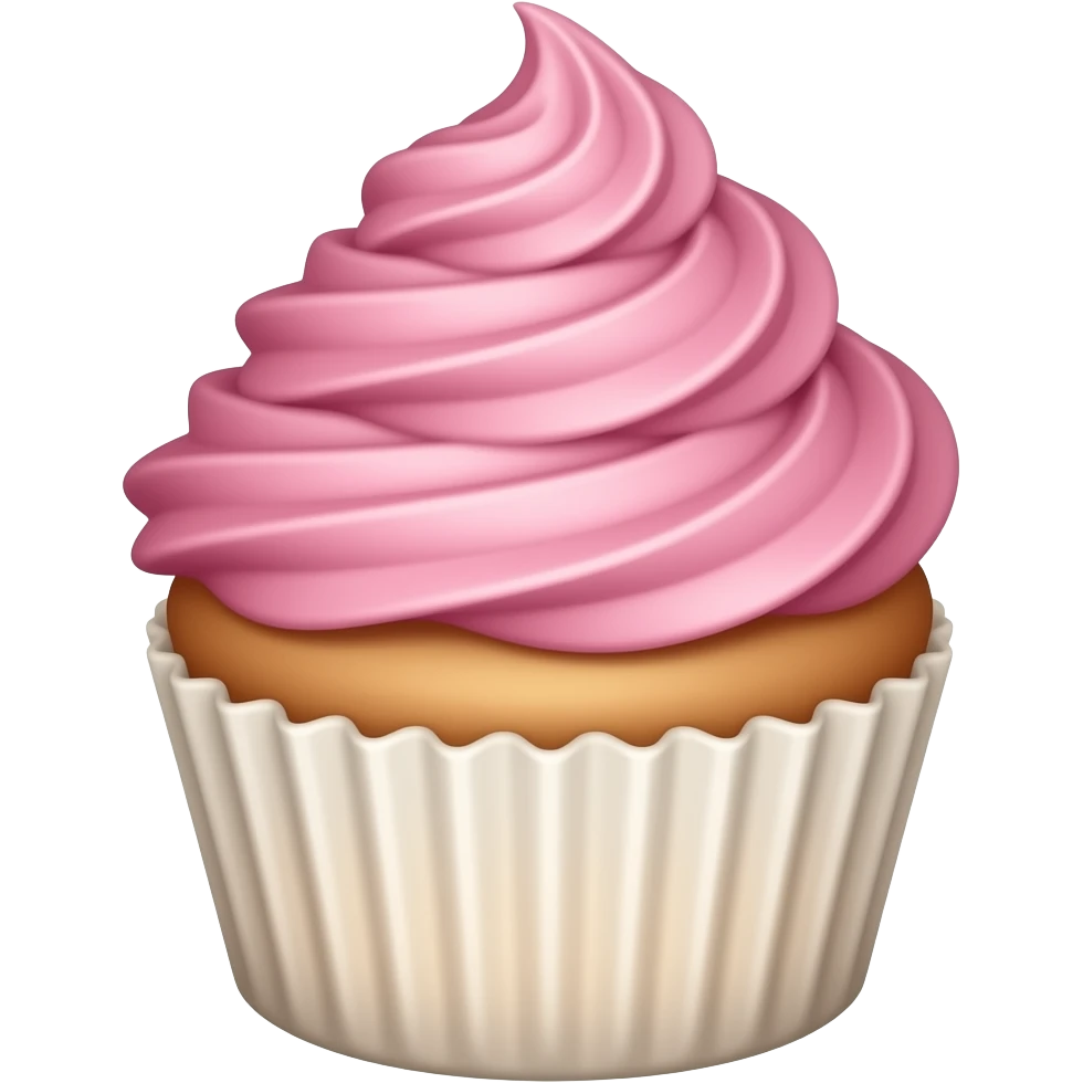 Cupcake with pink icing emoji