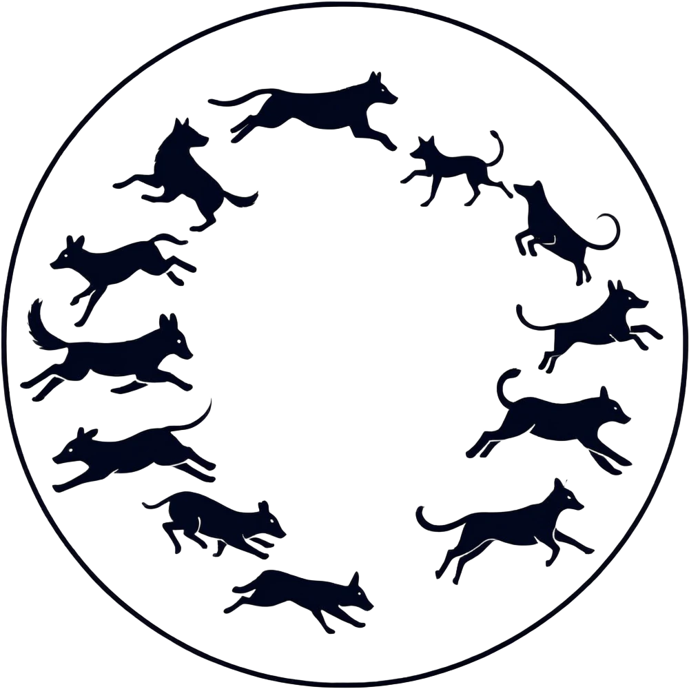 Animales circle running emoji