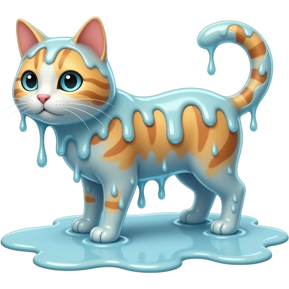 더워서 녹아버린 고양이 emoji