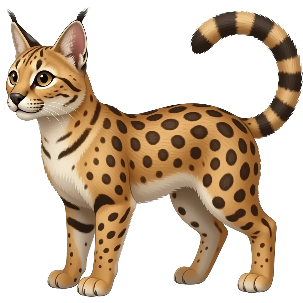 genet-civet-oncilla-caracal-cacomistle-Trico-animal-hybrid (full body) emoji